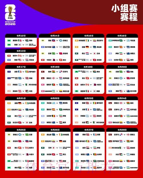 2026世界杯赛程完整版完整安排直播平台